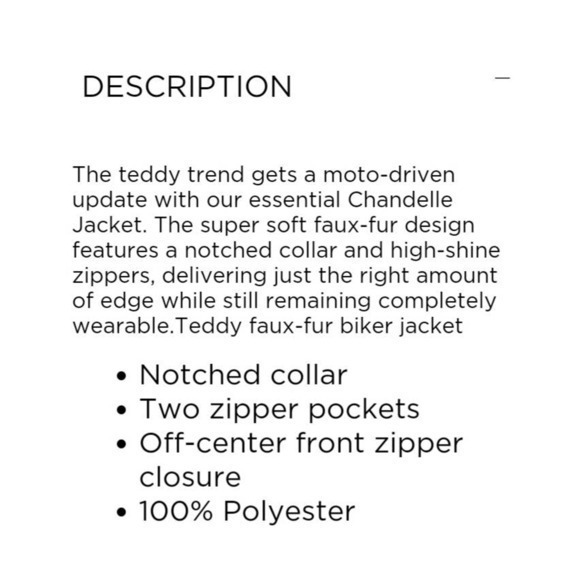 NEW Pink Teddy Jacket Coat‎ Size Large Biker Moto Furry Sherpa by SILVER JEANS - Picture 9 of 12